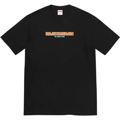 Klassisches Baumwoll-T-Shirt Schwarz , Herren, Größe: L - Supreme - Modalova