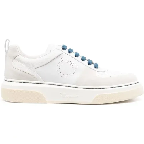 Sneakers with Gancini Logo Detail , male, Sizes: 5 UK, 5 1/2 UK, 6 UK - Salvatore Ferragamo - Modalova