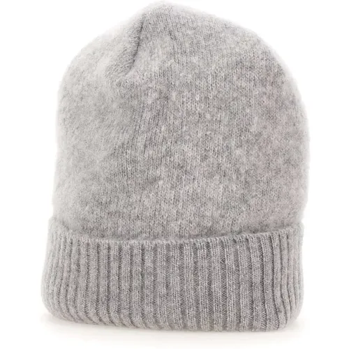 Graue Wollmischung Beanie Mütze - Iceberg - Modalova