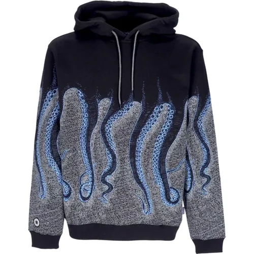 Black Everywhere Hoodie Mens , male, Sizes: XL - Octopus - Modalova