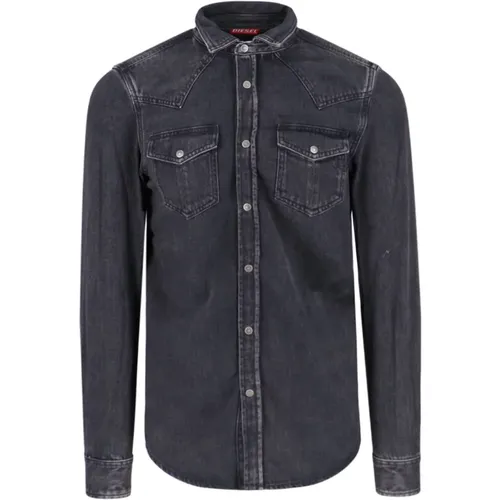 Casual Shirts , male, Sizes: L, M - Diesel - Modalova