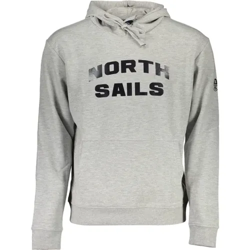 Hooded Cotton Sweater with Print , male, Sizes: 2XL, XL - North Sails - Modalova