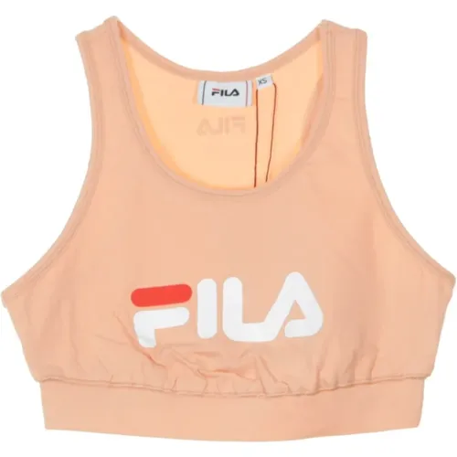 Lachs Crop Top für Frauen , Damen, Größe: L - Fila - Modalova