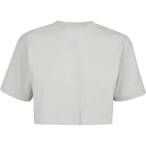 Womens Clothing T-Shirts Polos White Ss24 , female, Sizes: M, S - Off White - Modalova
