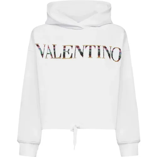 Cotton Logo Sweatshirt , female, Sizes: XS, S - Valentino - Modalova