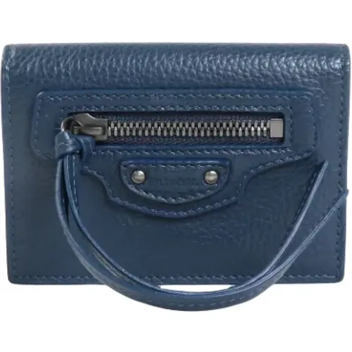 Pre-owned Marine Leather Wallet , female, Sizes: ONE SIZE - Balenciaga Vintage - Modalova
