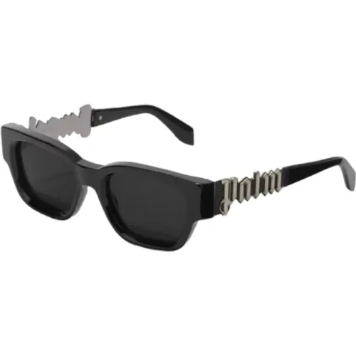 Schwarze Azetat Sonnenbrille Posey Stil - Palm Angels - Modalova