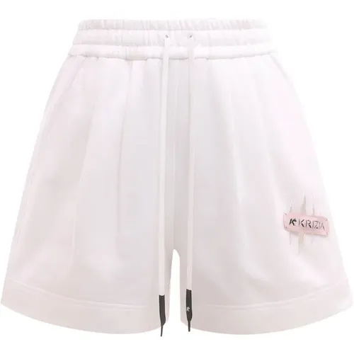 Cotton Elastic Waistband Short Shorts , female, Sizes: M - Krizia - Modalova