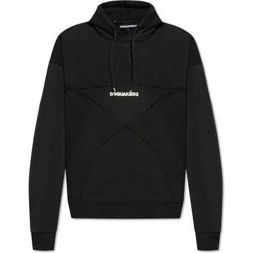 Hoodie with logo , male, Sizes: M - Dsquared2 - Modalova