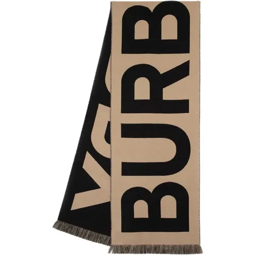 Logo scarf - - Wool - , female, Sizes: ONE SIZE - Burberry - Modalova