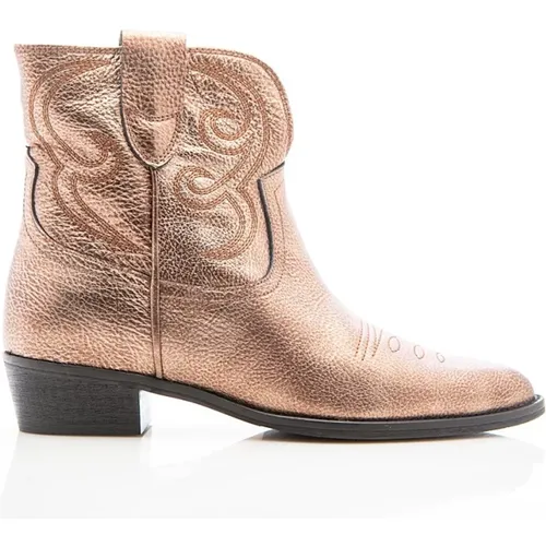 Bronze Cowboy Stiefelette , Damen, Größe: 40 EU - Toral - Modalova