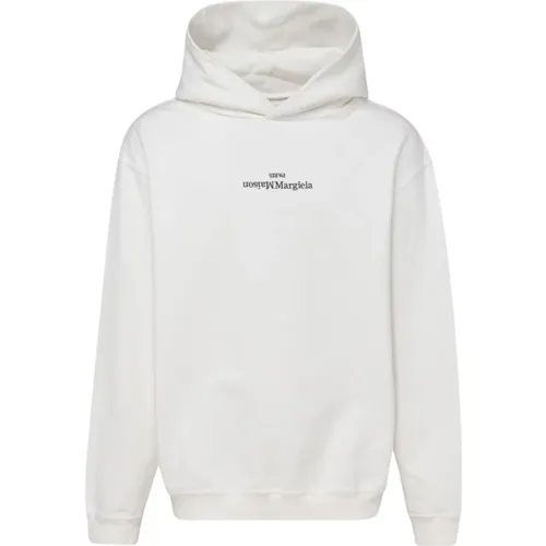 Weiße Oversized Kapuzenpullover aus Baumwolle , Herren, Größe: L - Maison Margiela - Modalova