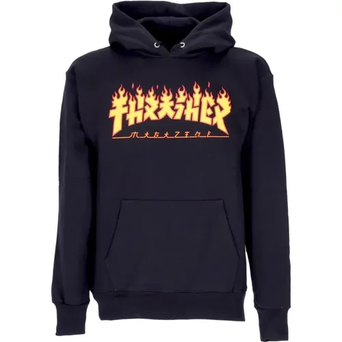 Godzilla Flame Hood Mens Hoodie , male, Sizes: L, M, XL, S - Thrasher - Modalova