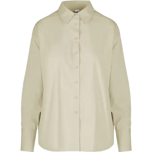 Stretch Cotton Satin Shirt , female, Sizes: L, M, XS, S, XL - BomBoogie - Modalova