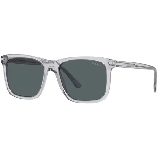 Graue Sonnenbrille mit Original-Etui , Herren, Größe: 56 MM - Prada - Modalova
