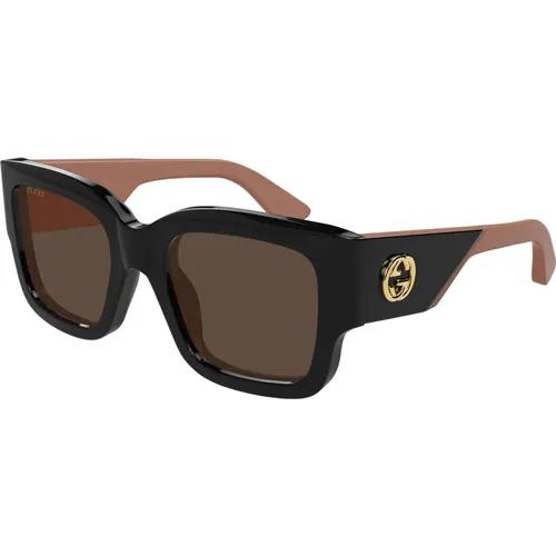 Stilvolle Sonnenbrille mit Farbcode , Damen, Größe: 52 MM - Gucci - Modalova