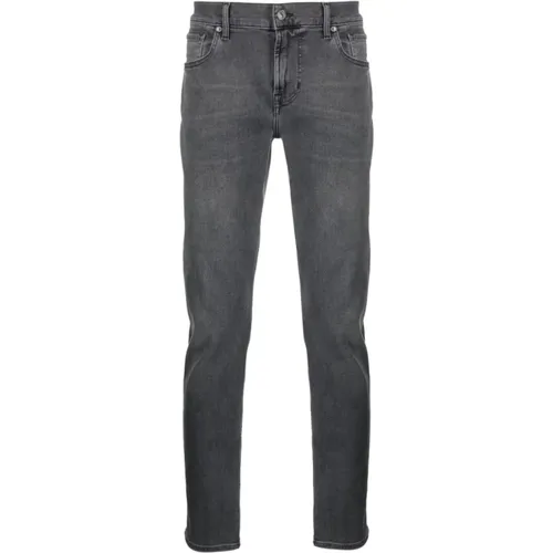 Slim Cut Mid Rise Jeans , male, Sizes: W34, W38 - 7 For All Mankind - Modalova