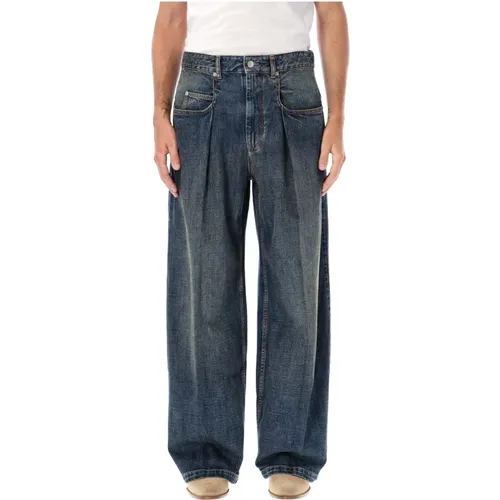 Dunkelblaue Denim Wide-Leg Jeans , Herren, Größe: W34 - Isabel marant - Modalova