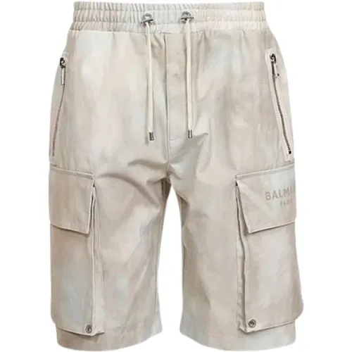 Desert Print Bermuda Shorts , male, Sizes: S - Balmain - Modalova