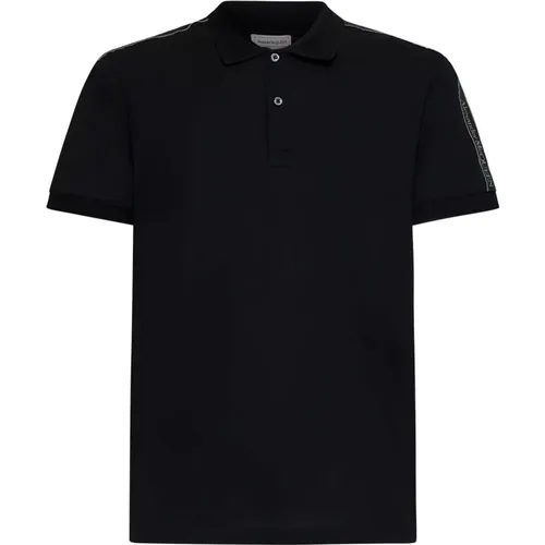 Polo Shirt Logo-Tape Detail , male, Sizes: L, M, XL - alexander mcqueen - Modalova