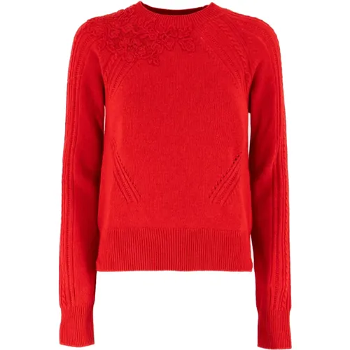 Feiner Blumenstrickpullover - Ermanno Scervino - Modalova