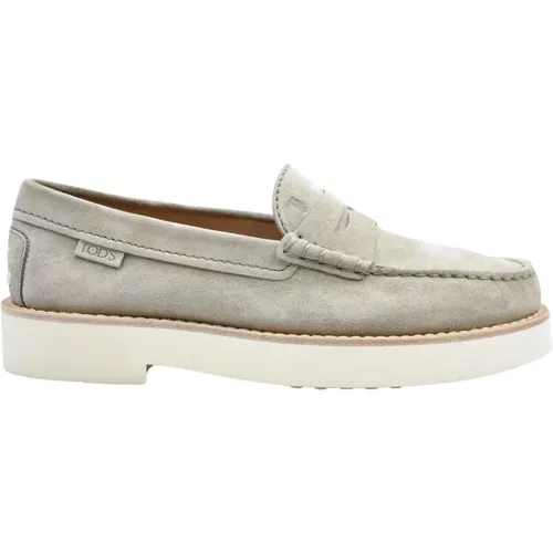 Nubuck Moccasin Rubber Sole Shoes , male, Sizes: 7 UK, 9 UK, 8 UK - TOD'S - Modalova