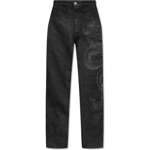 Straight leg jeans , Herren, Größe: W30 - Balmain - Modalova