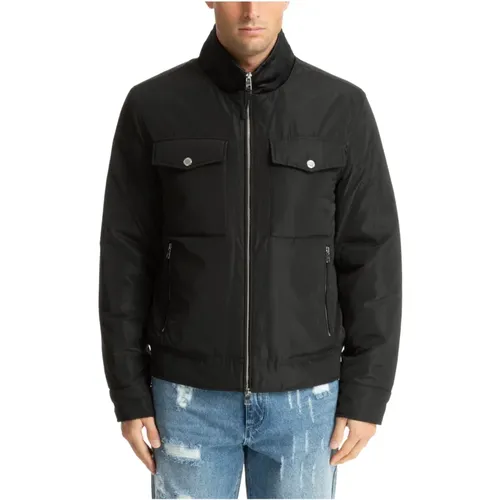 Plain Down Jacket with Logo Details , male, Sizes: L, XL - Michael Kors - Modalova