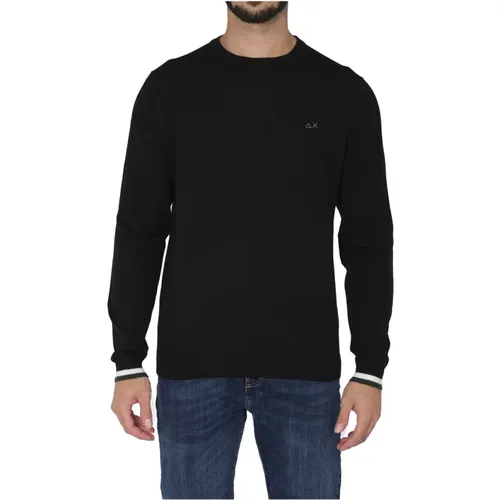 Men Round Striped Sweater , male, Sizes: 2XL, XL, M - Sun68 - Modalova
