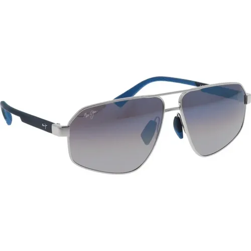 Mirror Lens Sunglasses for Men , male, Sizes: 60 MM - Maui Jim - Modalova