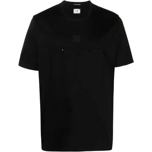 Jersey T-shirt with Logo Print and Front Pockets , male, Sizes: M, XL, 2XL, 3XL - C.P. Company - Modalova
