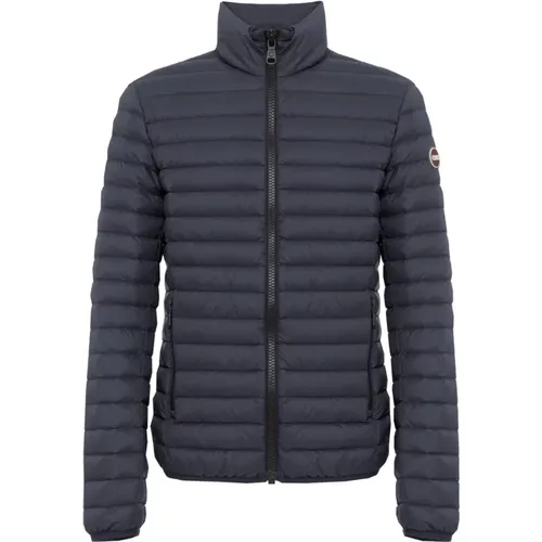 Marineblaue Leichte Herren Daunenjacke , Herren, Größe: L - Colmar - Modalova