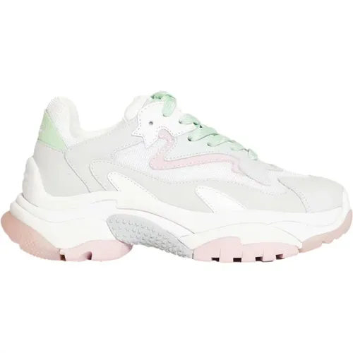 And Pink Sneakers with Green Laces , female, Sizes: 4 UK, 6 UK - Ash - Modalova