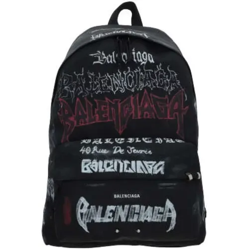 Nylon DIY Metal Logo Backpack , male, Sizes: ONE SIZE - Balenciaga - Modalova