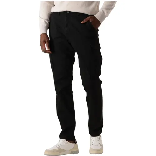 Schwarze Cargo Hose Regular Fit , Herren, Größe: XL - Pure Path - Modalova