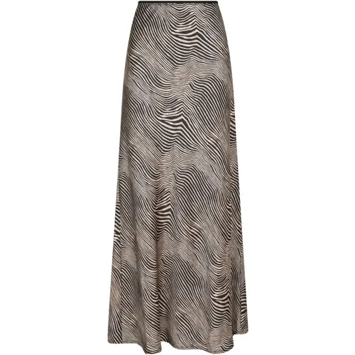 Elegant Floating Wave Skirt Dark Sand , female, Sizes: M, XS, 2XL, L, XL, S - NEO NOIR - Modalova