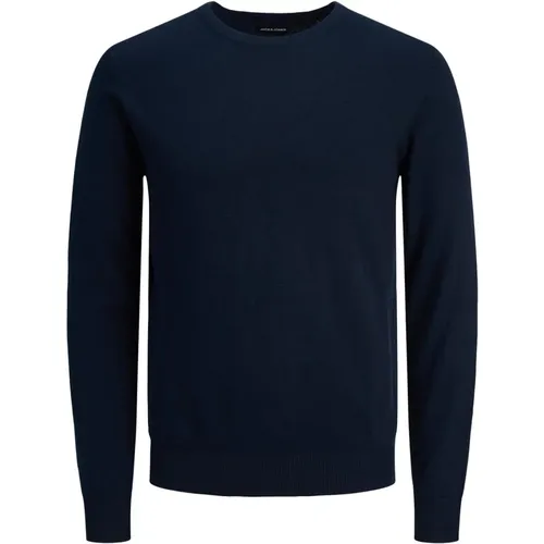 Klassischer Rundhals Strickpullover , Herren, Größe: L - jack & jones - Modalova