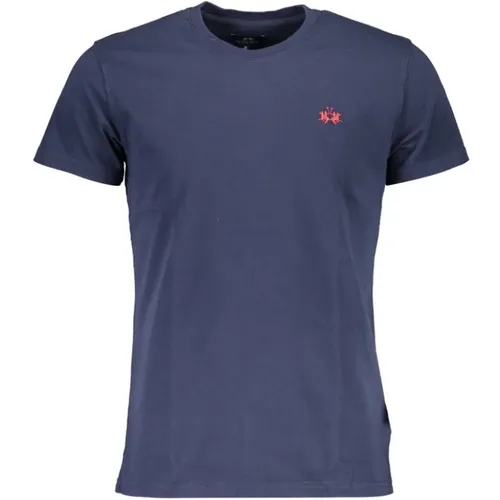 Blaues Logo T-Shirt - Regular Fit , Herren, Größe: M - LA MARTINA - Modalova