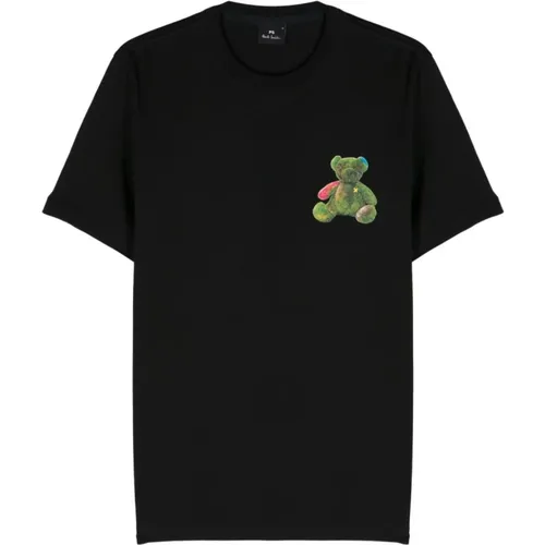 Teddybär-Print T-Shirt Schwarz - PS By Paul Smith - Modalova