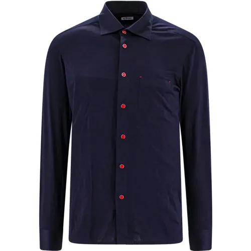 Cotton Jersey Shirt for Men , male, Sizes: L, 3XL, XL - Kiton - Modalova