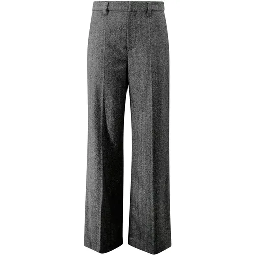 Wool Blend Herringbone Trousers , female, Sizes: XS - BRUNELLO CUCINELLI - Modalova