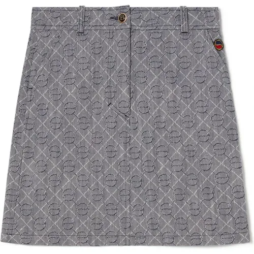 Logo Denim Skirt , female, Sizes: 2XL, XS, L, S, XL - Busnel - Modalova