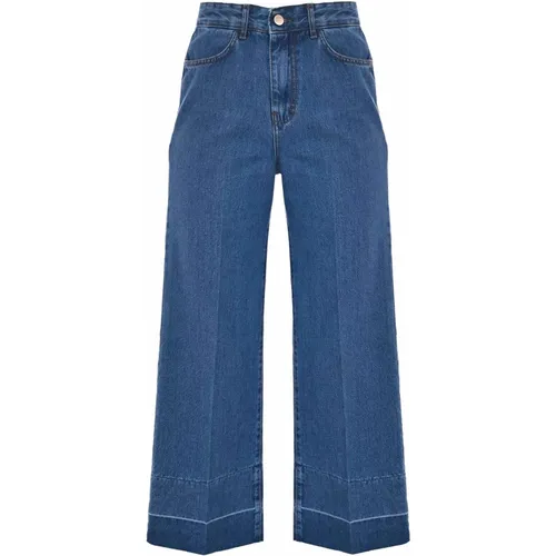 Weite Jeans mit Details am Saum , Damen, Größe: W32 - Kocca - Modalova