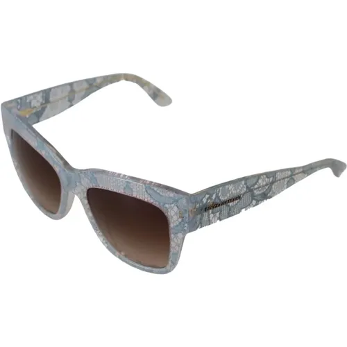 Sonnenbrille mit Spitzen-Einsatz - Dolce & Gabbana - Modalova
