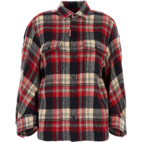 Besticktes Flanell Dean Hemd - Dsquared2 - Modalova