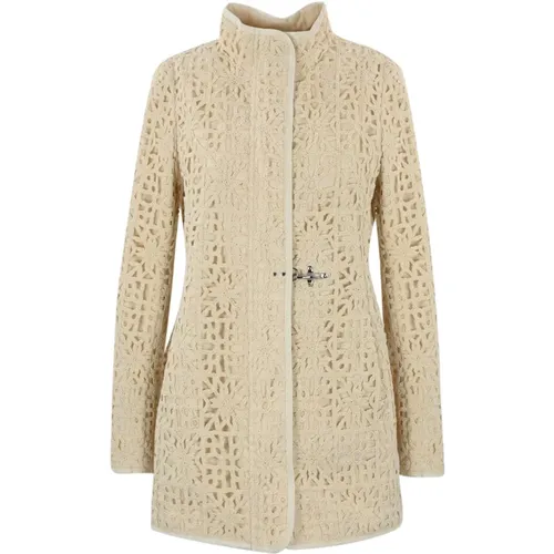 Crochet Design Coat , female, Sizes: M - Fay - Modalova