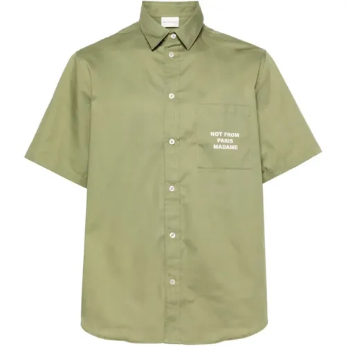Darkgreen Shirts Ss24 , male, Sizes: L - Drole de Monsieur - Modalova
