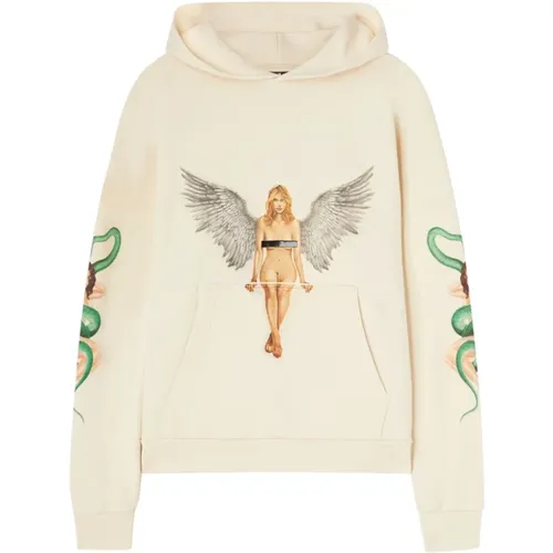 Hoodie mit Grafikdruck , Herren, Größe: S - Palm Angels - Modalova