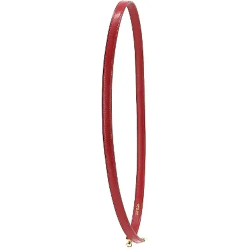 Gebrauchter burgunderfarbener Ledergürtel - Hermès Vintage - Modalova