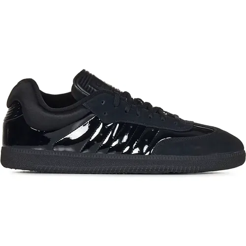 Schwarze Sneakers Schnürung Wildleder Leder , Herren, Größe: 41 1/2 EU - Adidas - Modalova